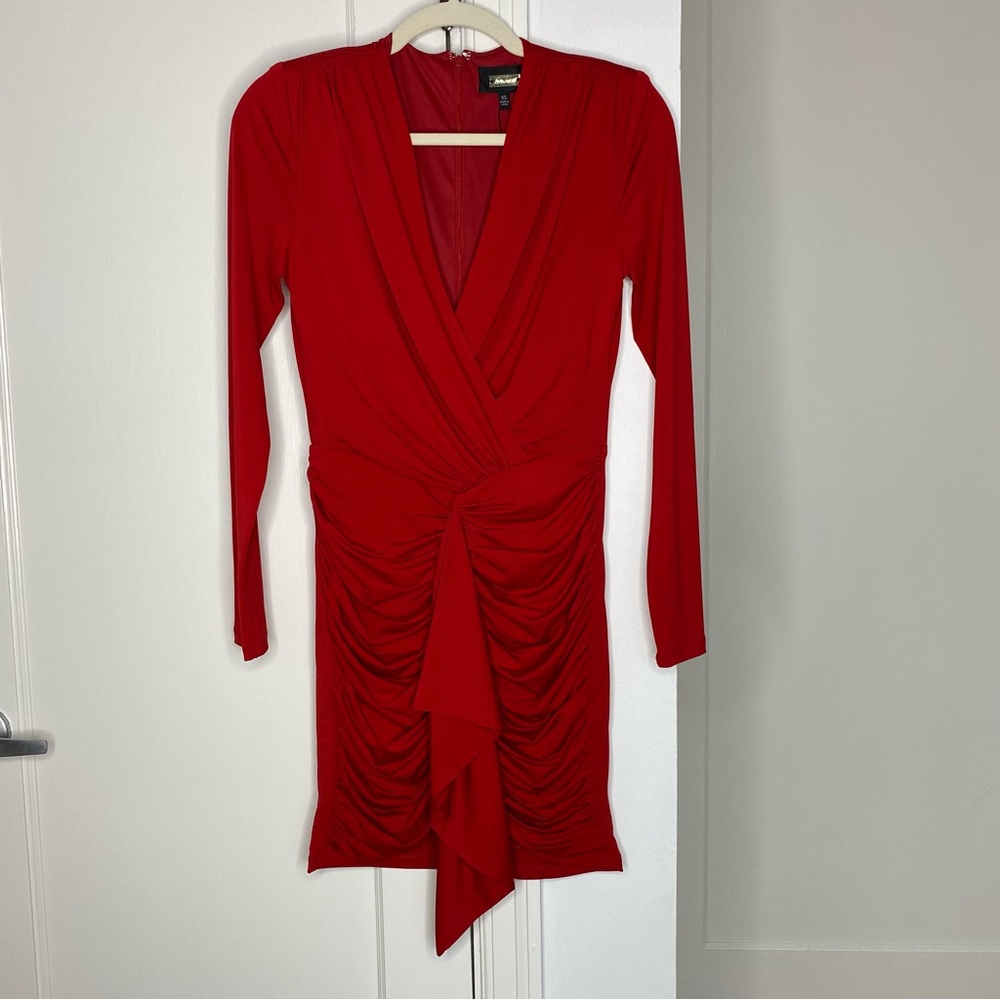 Alexia Admor Red Ruched Mini Dress – Size XSmall – New With Tags